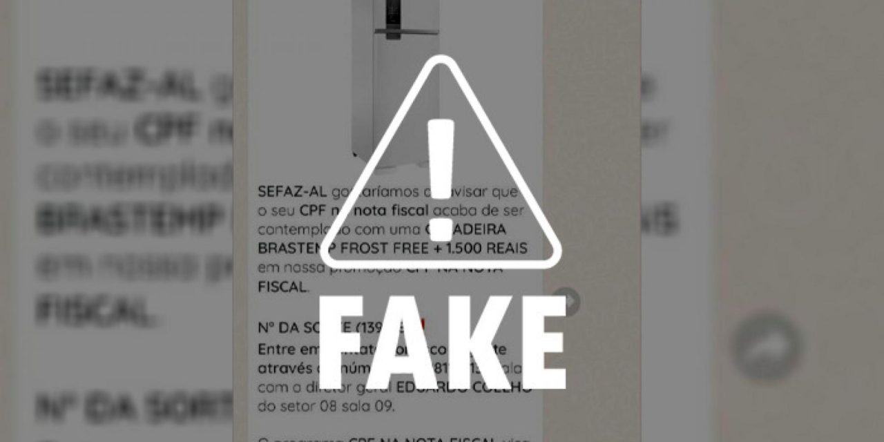 Fake News: SEFAZ nega realização da divulgação de prêmios pelo WhatsApp