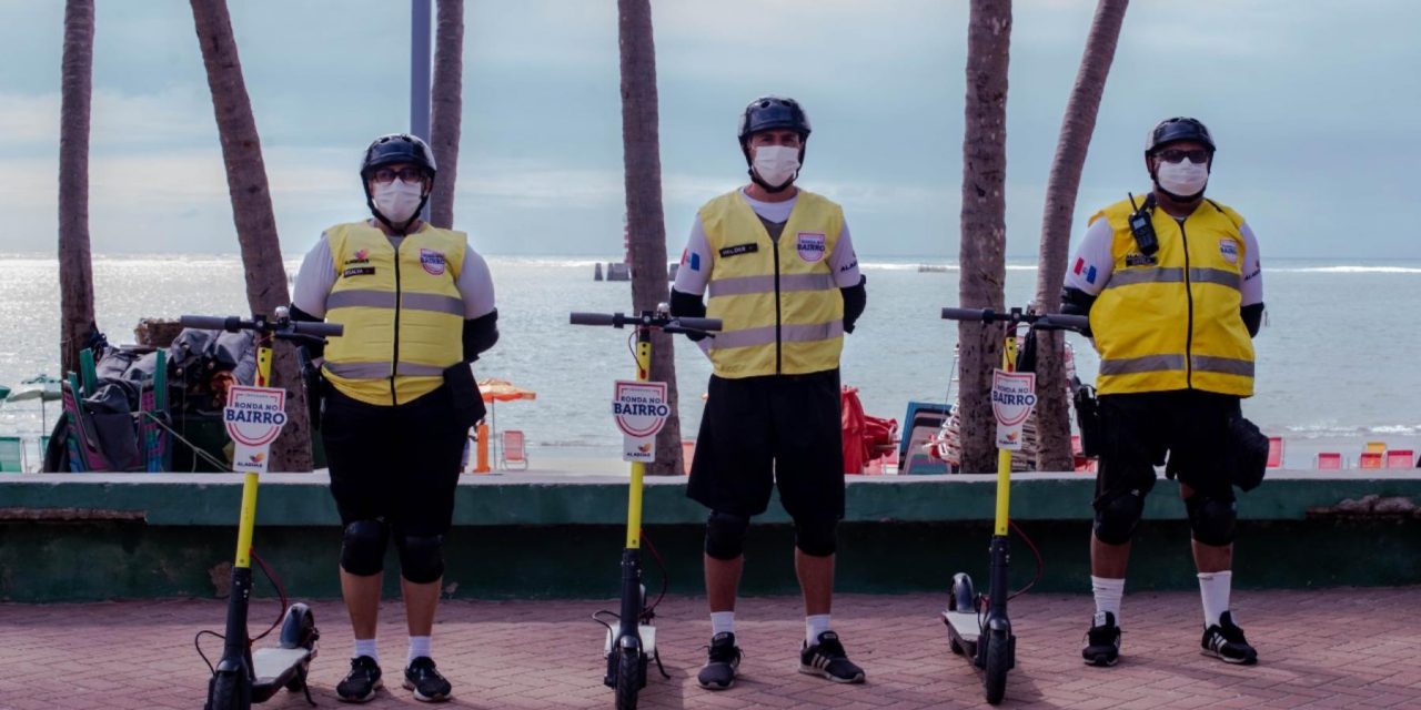 Ronda no Bairro inicia patrulhamento na orla de Maceió com patinetes na próxima segunda-feira (10)