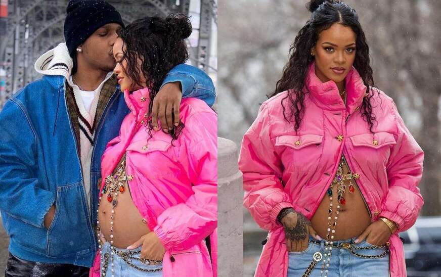 Cantora Rihanna anuncia seu primeiro filho com o astro A$AP Rocky