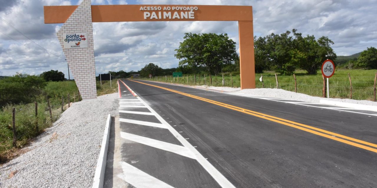 Renan Filho inaugura 5,7km de pavimentação que liga o povoado Pai Mané à BR-316